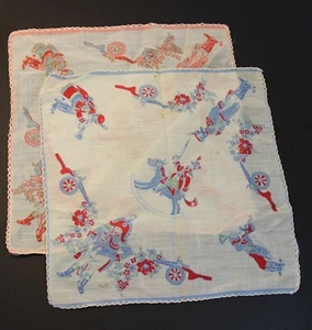 Vintage soldier / Military - handkerchiefs - Used 9" Square - 2Qty - Picture 1 of 12
