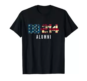DD-214 US Alumni Distressed Military T-Shirt - Picture 1 of 1