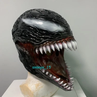Máscara Venom Cara Completa Cabeza Cosplay Látex Accesorios Halloween Fiesta Regalos Rendimiento Foto 1 de 4