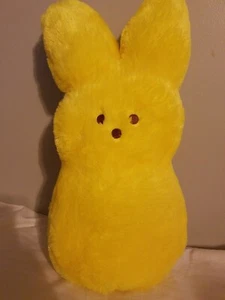 Peluche Peeps Bunny Rabbit amarillo peludo 17" recién nacido 2014 - Imagen 1 de 6