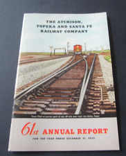 Old Vintage 1955 - Atchison Topeka SANTA FE Railway Co. - 61st ANNUAL REPORT