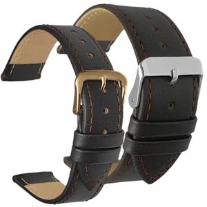 Men's Women's Leather Watch Strap Glove Grain Brown Sizes 8mm-30mm - Picture 1 of 25