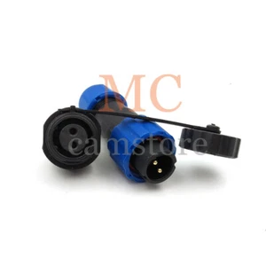 SD13 10A 2 pines impermeable conector circular enchufe, conector de cable de aviación - Imagen 1 de 7