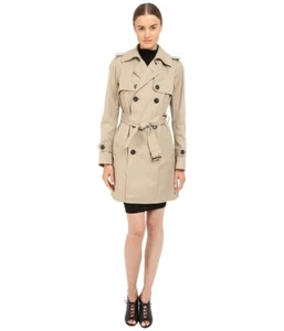 DSQUARED2 V7419 Beige Cotton Twill Trench Coat Women's Size 46 - Picture 1 of 2