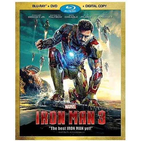 Iron Man 3 (Blu-ray/DVD, 2013, 2-Disc Set, Includes Digital Copy)