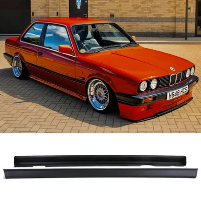 BMW E30 M3 Style ABS Plastic Side Skirt Set 318i 318is 325i E30 Touring - Image 1 of 4