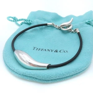 Extremely Rare Tiffany Co. Frank Gehry Fish Toggle Rubber Silver Bracelet Sv925 - Picture 1 of 4