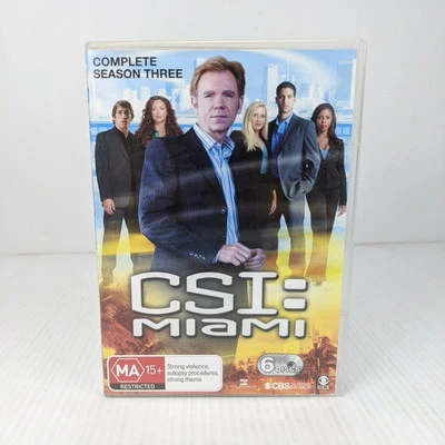 Csi: Miami : Season 3 Three  (DVD, 2004) 6-Disc Set TV Series CBS Crime Thriller - image 1 of 4
