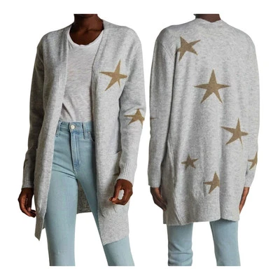 Cárdigan largo para mujer Sweet Romeo Intarsia Star frente abierto talla pequeña nuevo con etiquetas Foto 1 de 4