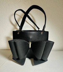 Sac à main nœud en simili cuir noir Crossi avec quincaillerie dorée femme taille moyenne - Photo 1/19