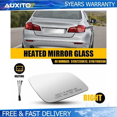 RH Side Passenger Heated Mirror Glass Fit BMW 750i 750i XDRIVE 750Li 2010-2013 Foto 1 de 4