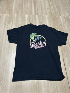 Destin Florida Black T-Shirt Men’s Size L - Picture 1 of 3
