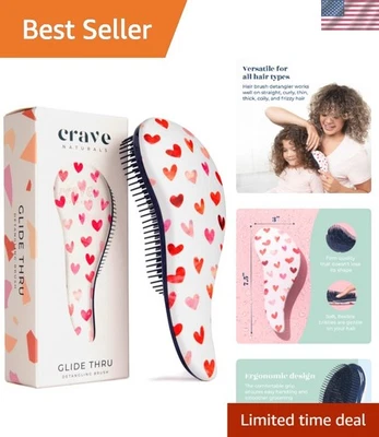 Cepillo desenredante para niños y familias - Experiencia de cepillado suave, compacto 7,5" x 3" Foto 1 de 4