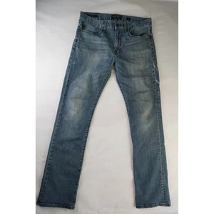 Lucky Brand 121 Slim Jeans Mens Size 32 Light Wash Denim Distressed - Picture 1 of 7