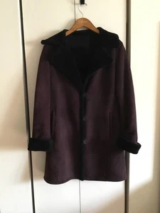 Blueduck Burgundy Shearling Coat Size S - Picture 1 of 4