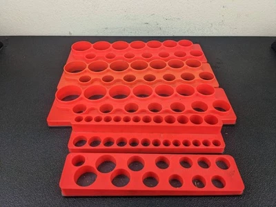 Mechanics Time Saver 1/2 3/8 1/4 Magnetic Socket Holders Organizer Lot - Image 1 of 4