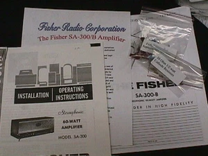 Fisher SA-300 SA-300-B Tube Amplifier Restoration Kit wilh FULL COLOR PHOTOS! - Picture 1 of 8
