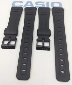 2XCASIO CINTAS/CORREAS ORIGINALES ORIGINALES F91-W, F-94WA, F105W, F-28W, F-106W, F-93W 18mm - Imagen 1 de 11