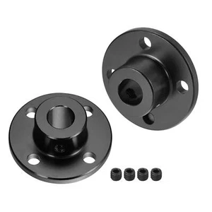 2Pcs Rigid Flange Coupling Motor Shaft Coupler 8mm Dia H13xD10 DIY Black - Picture 1 of 5
