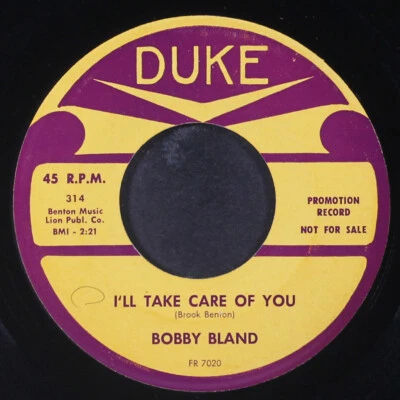 BOBBY BLAND: i'll take care of you / that's why DUKE 7" Single 45 RPM - Image 1 of 2