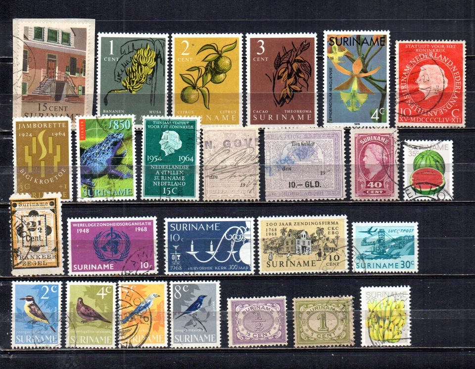 SURINAM.   COLECCIÓN CONSTRUCTOR DE 25 SELLOS TODOS DIFERENTES. DE COLECCIÓN A ERA MODERNA Foto 1 de 1