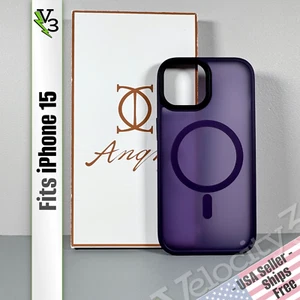 Case for iPhone 15 - Frosted Midnight Plum | Sleek, Slim & Strong | Magnetic - Picture 1 of 15