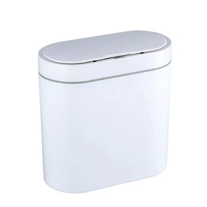 Bathroom Trash Can, 2.5 Gallon Waterproof Motion Sensor Small Bathroom Trash Can - Picture 1 of 8