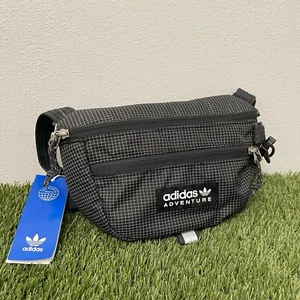 Adidas Originals Adventure Small Black Waist Bag Cross Body Bum Bag RRP £28 - Picture 1 of 7
