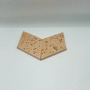 Posavasos rectangulares Capra Designs estilo MCM rosa linóleo manchas defectos - Imagen 1 de 5