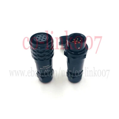 SA12 Inline 7pin Waterproof IP67 Electric Cable Wire Connector Female Plug  - Image 1 of 4