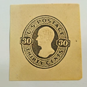 US Cut Square Sc U204, 30c black on white, Mint CV$55.00 (504C89) - Picture 1 of 1