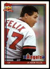 1991 Topps Traded Junior Felix #40T California Angels