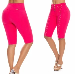 Pantalones Cortos Capri Corto Colombianos Bermuda Buttlift levantacola PushUp 505205 P - Imagen 1 de 7