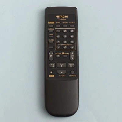 Genuine Hitachi VT-RM2G VCR Remote Control (VT-RM3G, VT-RM428EG, VT-RM540E) - Image 1 of 2