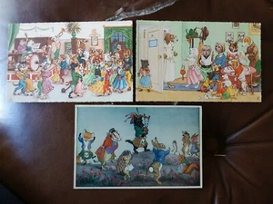 Lot of 3 Vintage Unused Animal Postcards Paper Eph Collect Decor Correspondence - Imagen 1 de 4