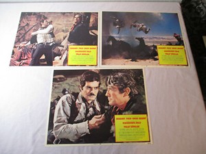 Lot 3 Original Lobby Cards 1969 MACKENNA'S GOLD Gregory Peck Omar Sharif 11x14" 
