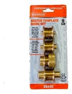 BRAND NEW HIGH QUALITY Brass Router Template Guide Bushing Set 9-Piece - Picture 1 of 1