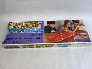 Vintage 1972 Marx Step Lively Shuffle Board Table Top Game Missing 1 Scooter - Picture 1 of 3