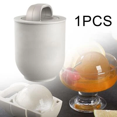 Large Round Ice Ball Maker Cube Making Big Sphere Silicone Reusable Portable - Image 1 of 4