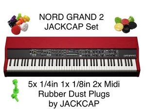 Juego de enchufes de polvo NORD Grand 2 JackCap, 5x listo para conciertos 1/4, 2x MIDI, 1x mini tapa - Imagen 1 de 10