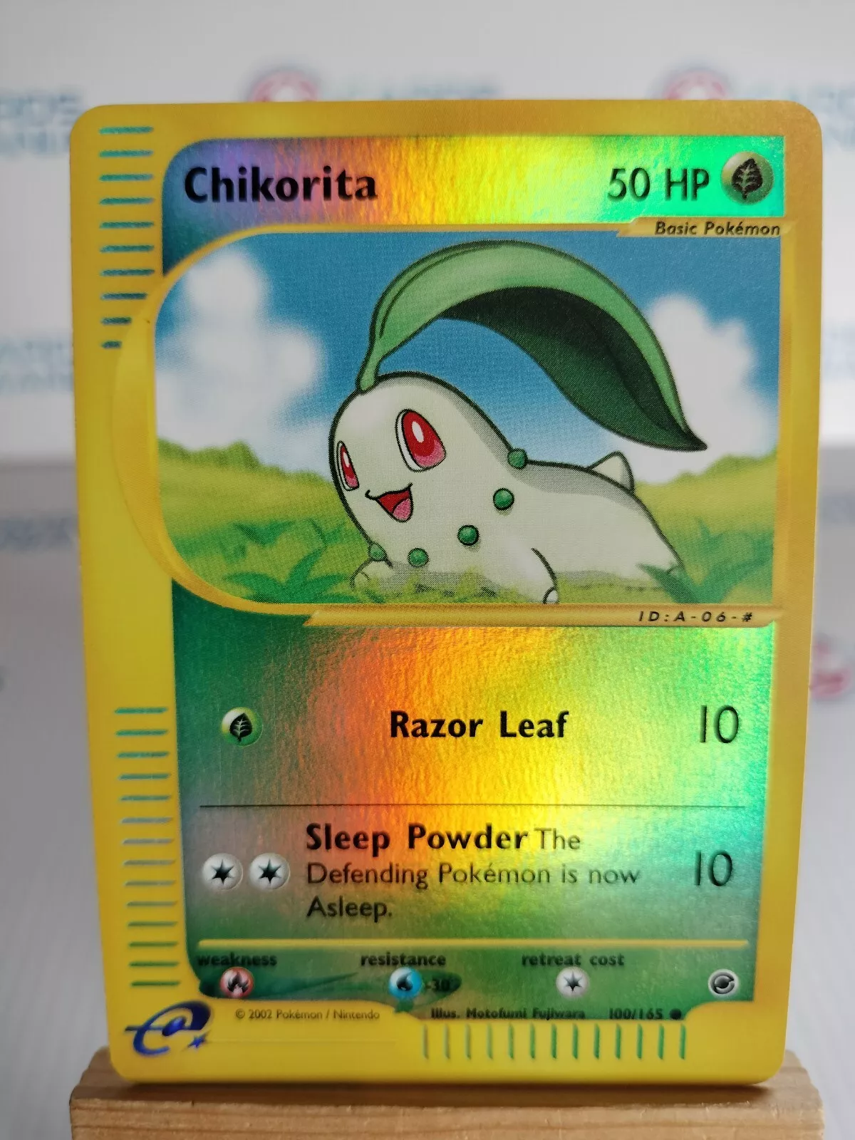 Chikorita Reverse Holo 100/165 Pokemon Expedition E Reader Series WOTC NM (16)