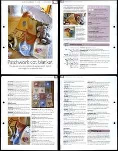 Patchwork Cot Blanket #16 Around The House - The Art Of Crochet 2 Page Pattern - Picture 1 of 1