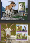 UGANDA - 2014 MNH "DOMESTIC ANIMALS - Goats" Two Souvenir Sheets !