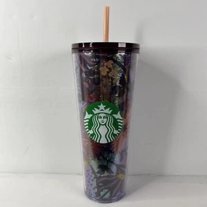 Starbucks Fall 2021 Release Floral Foil Venti Tumbler - Picture 1 of 10