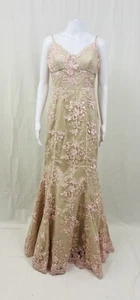 Windsor Nude Rosa Spitze Meerjungfrau Stil Ball Festliches Kleid Gr. 7 (M) gepolsterte Brust - Bild 1 von 16