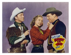 Sunset In The West Us Lobby Card Roy Rogers Penny Edwards Old Movie Photo
