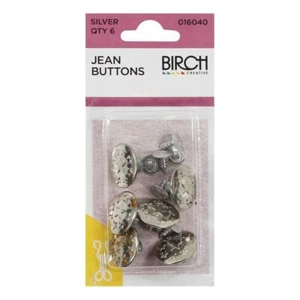 Birch Jeans Buttons, 6 per pack - Picture 1 of 5