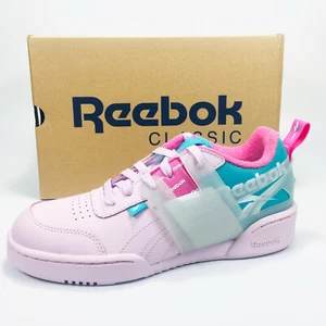 Reebok Classic Workout Plus ATI Shoes Junior Girl's Pink / Teal EH0103 SZ 5M NEW - Picture 1 of 10
