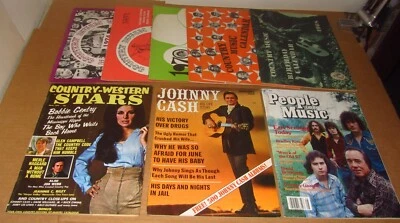 COUNTRY WESTERN STARS MAGAZINES and BIRTHDAY CALENDARS Lot  - Johnny Cash etc. Foto 1 de 4