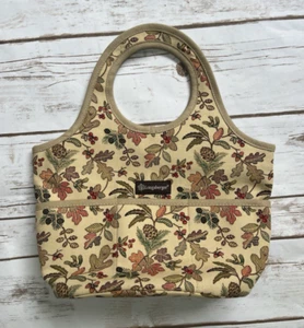Longaberger Autumn Path Booking Tote Woodsy Open Top Acorn Leaves Fall Lunch Bag - Picture 1 of 9